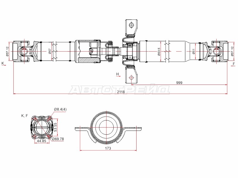 Вал карданный Honda CR-V 95-01