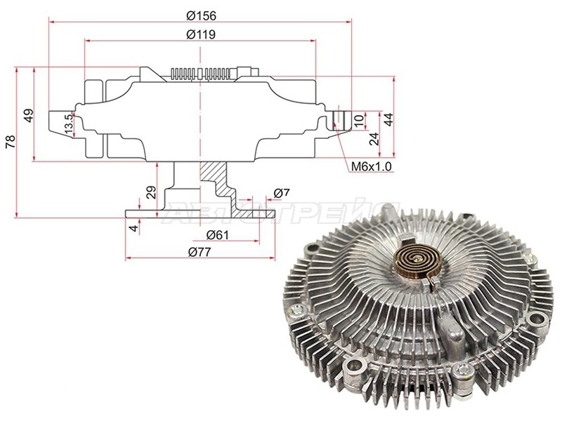 Вискомуфта NISSAN SKYLINE R33/34 STAGEA WC34 LAUREL C34/35  RB2DE SAT ST2108275T02