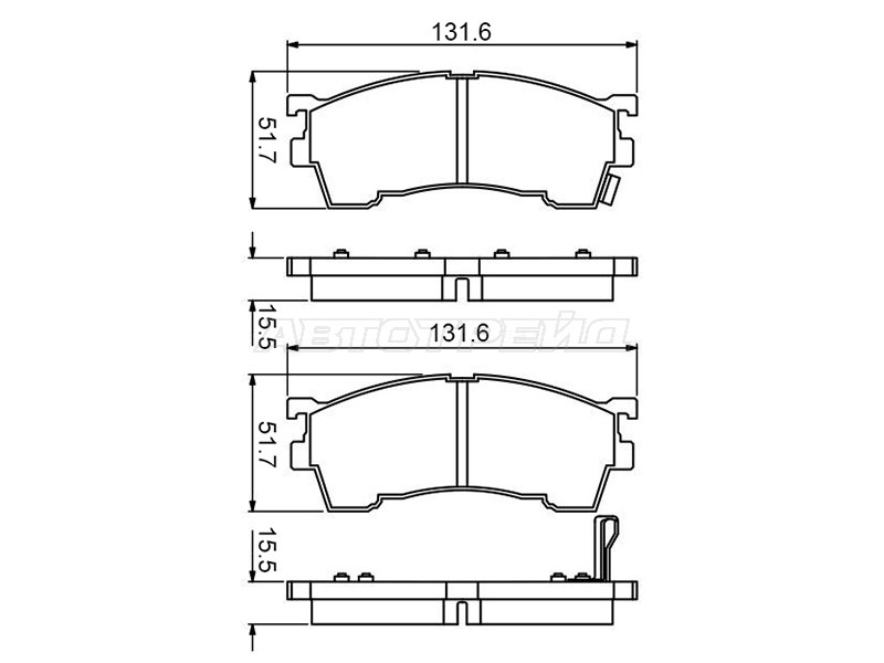 Колодки тормозные перед MAZDA FAMILIA 98 HI-Q-SANGSIN BRAKE SP2018