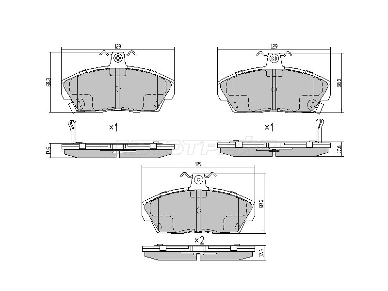 Колодки тормозные (Спереди) Honda Civic 95-03