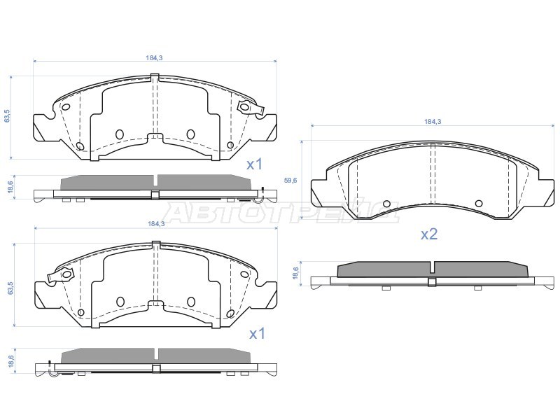 Колодки тормозные (Спереди) Chevrolet Tahoe 06-21 / Cadillac Escalade 06-21