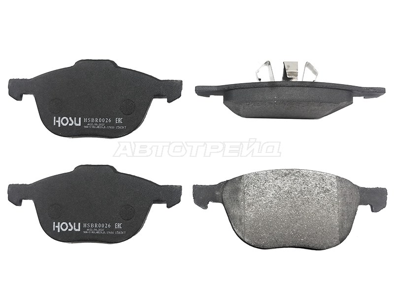 Колодки тормозные перед FORD FOCUS II/III/IV/KUGA I/KUGA II/MAZDA 3 BK/BL/PREMACY CP/CR/VOLVO S40 HOSU HSBR0026