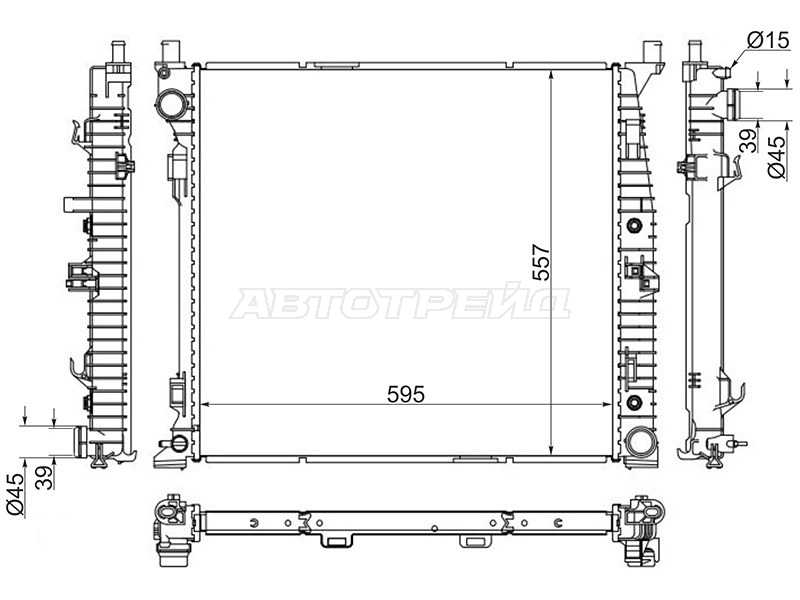 Радиатор Mercedes-Benz M-Class 11-15 / GL-Class 12-15
