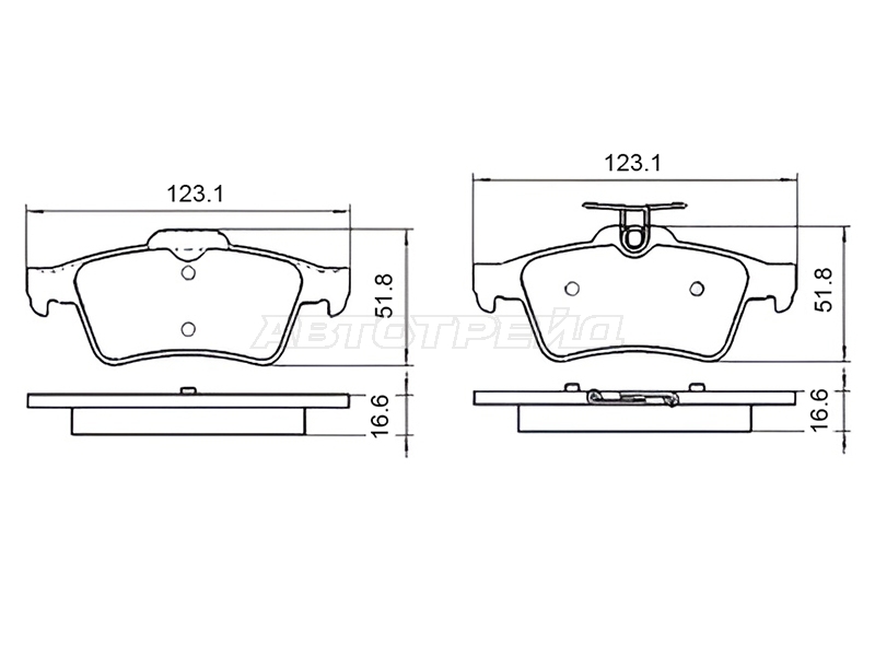 Колодки тормозные (Сзади) Citroen C5 08-17 / Ford Focus 04-