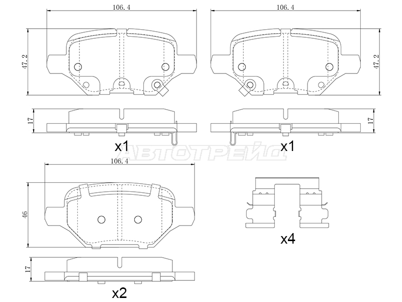 Колодки тормозные (Сзади) Opel Mokka 12-15