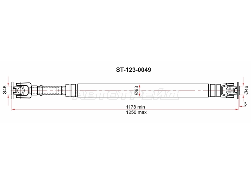 Вал карданный Toyota Land Cruiser Prado (J150) 09-20