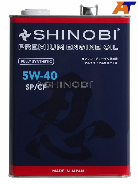 Масло моторное синтетическое SHINOBI SP/CF 5W-40 4L SHINOBI SH0012