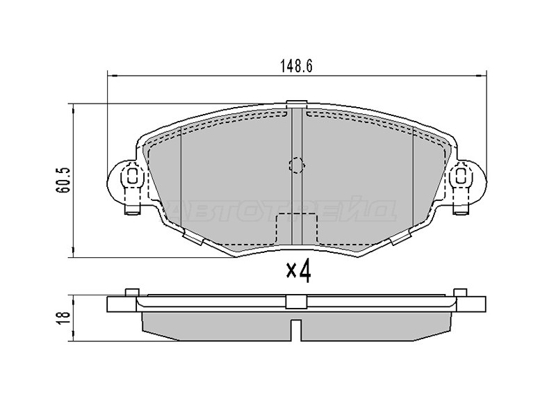 Колодки тормозные (Спереди) Ford Mondeo 00-07