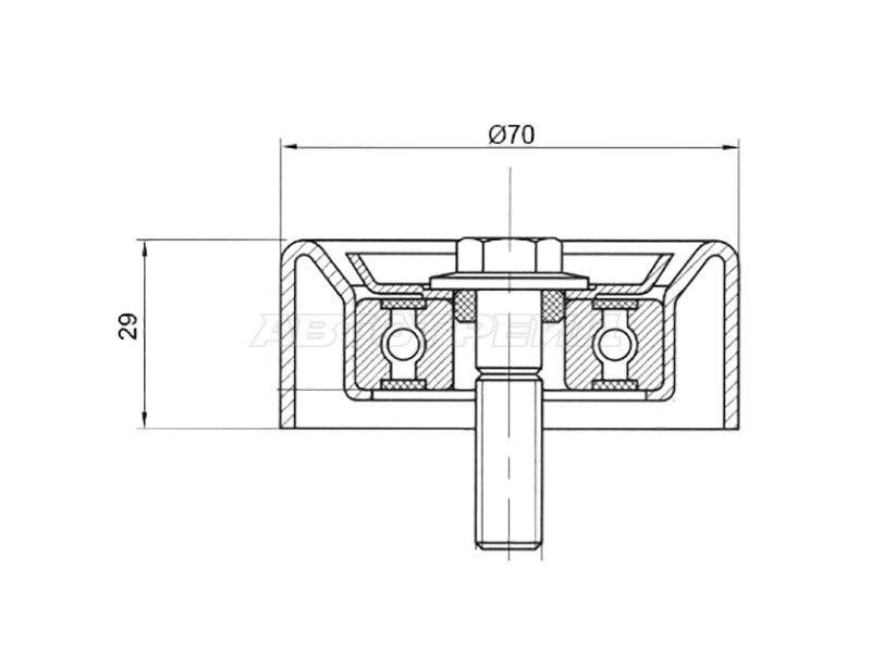 Ролик приводного ремня Hyundai ix35 09-15 / Santa Fe 05-09