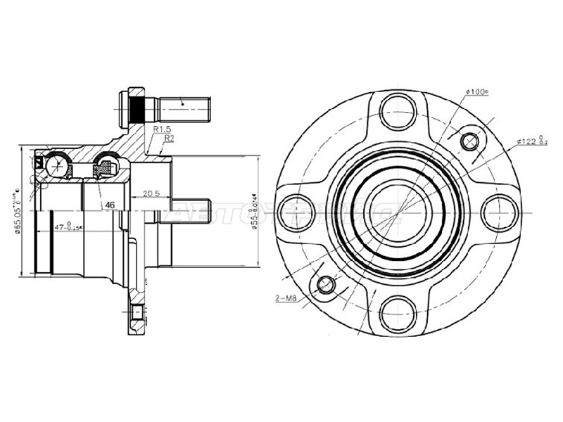 Ступичный узел Mazda Demio 96-02 / 121 91-03 (Справа=Слева/ Сзади)