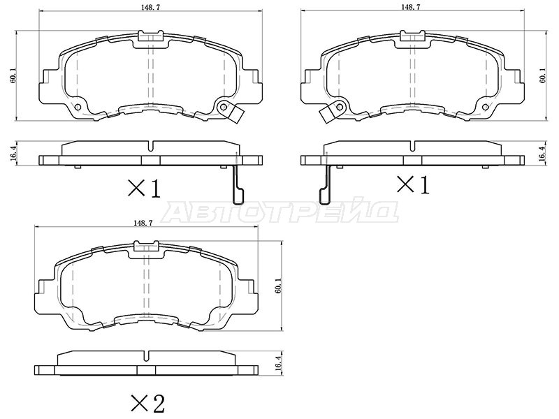 Колодки тормозные перед MITSUBISHI ECLIPSE CROSS GK 17 SAT ST280163