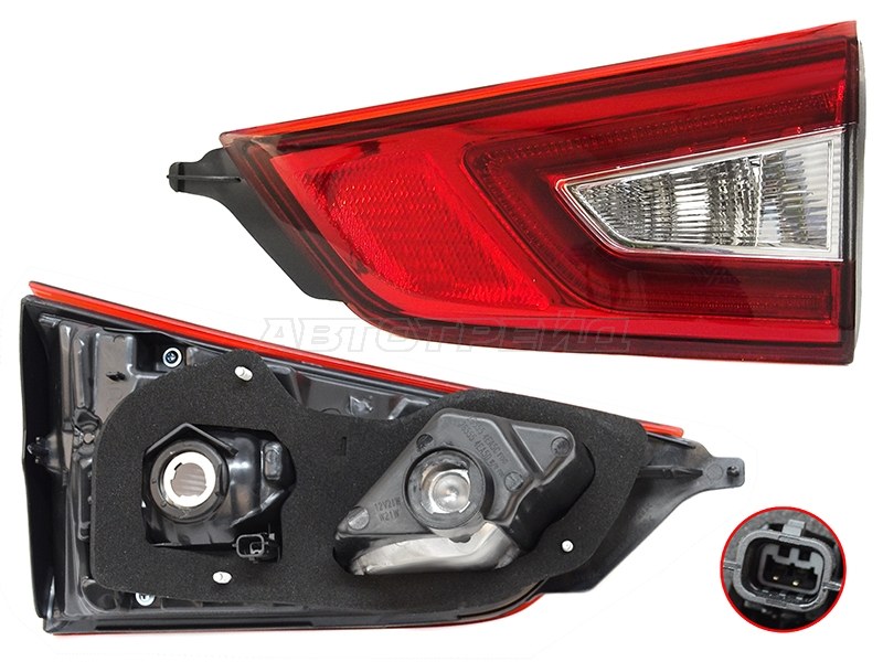 Фонарь в крышку багажника Nissan Qashqai 13-19 (Справа)