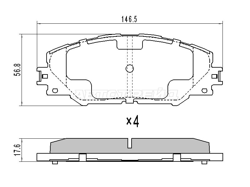 Колодки тормозные (Спереди) Toyota Harrier (XU60) 13-20 / Prius 09-19