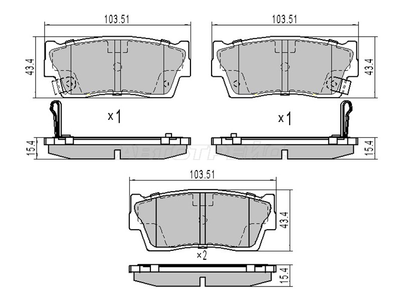 Колодки тормозные перед SUZUKI ESCUDO TA01 91-00/X SAT ST5520063810