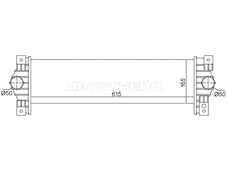Интеркулер SsangYong Actyon 05- / Kyron 05-16