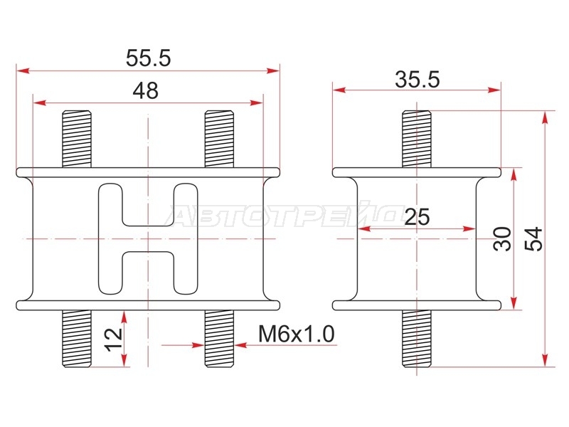 Крепление глушителя Toyota Land Cruiser (J100,J80) 80-23 / Land Cruiser Prado 87-96