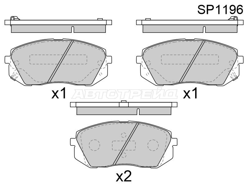 Колодки тормозные перед HYUNDAI IX35 09- I40 11 HI-Q-SANGSIN-BRAKE SP1196