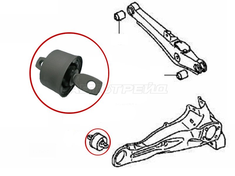 Сайлейнтблок заднего продольного рычага MISUBISHI SAT ST4120A125