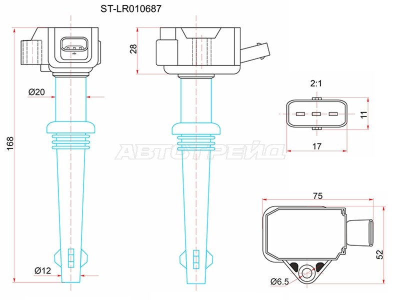 Катушка зажигания Land Rover Discovery 09-13 / Range Rover 02-12 508PN;508PS