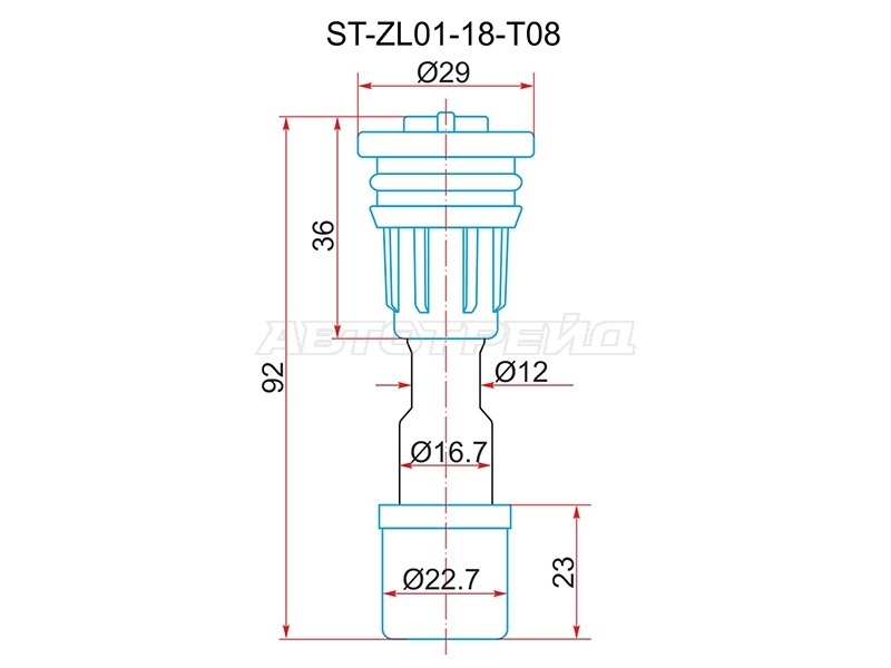 Наконечник катушки зажигания Mazda 323 98-03 / Familia 98-08 Z5;ZM
