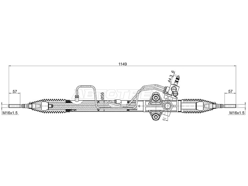 Рейка рулевая Mitsubishi L200 07-16 / Pajero Sport 08-17 (Левый руль)