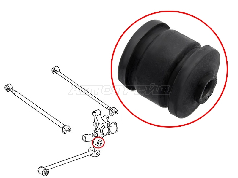 Сайлентблок цапфы Lexus RX 03-09 / Toyota Harrier 03-13