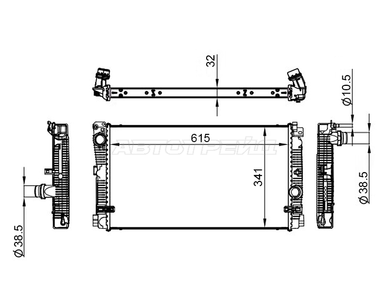 Радиатор BMW 3-Series 18-22 / 4-Series 20-