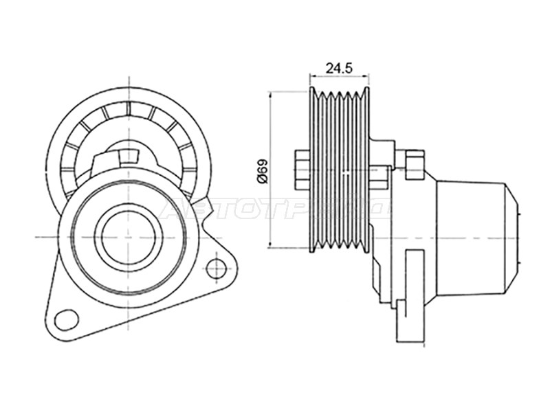 Натяжитель Ford Fiesta 02-08 / Focus 10-15