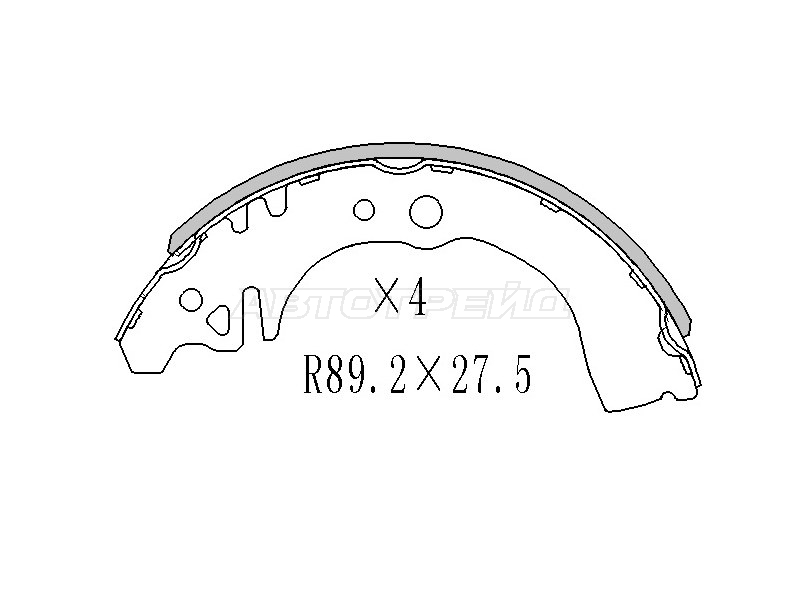 Колодки тормозные барабанные Daihatsu Charade 83-00 / Lifan Smily 10-17