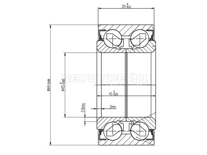 Подшипник ступичный KOYO DAC4584DWCS76