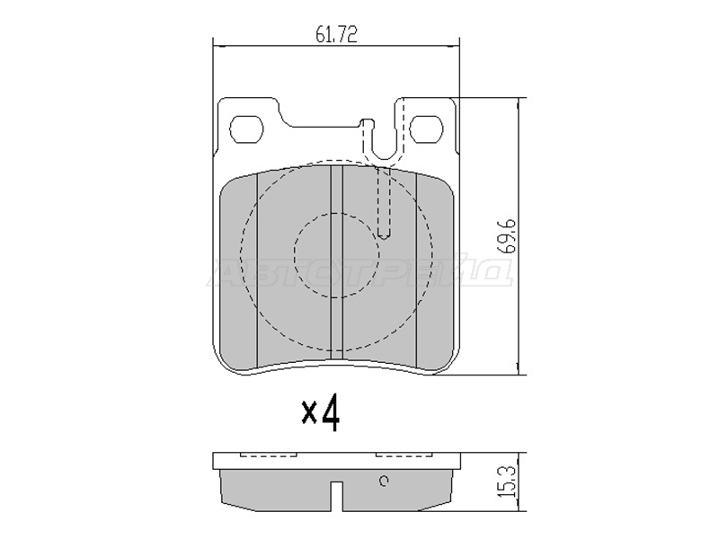 Колодки тормозные (Сзади) Mercedes-Benz C-Class 93-08 / E-Class 84-03