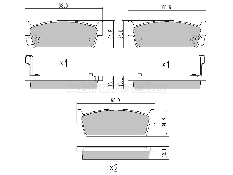 Колодки тормозные (Сзади) Nissan 200SX 89-94 / Cedric 83-09