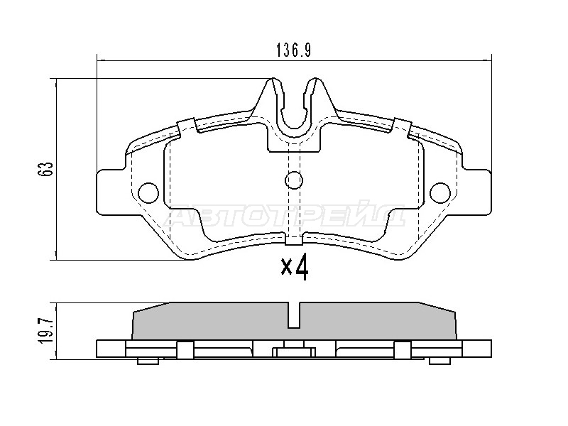 Колодки тормозные (Сзади) Mercedes-Benz Sprinter 06-18 / Volkswagen Crafter 06-16