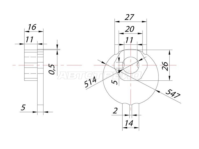 Шайба эксцентрика Toyota Land Cruiser (J100) 98-07 / Land Cruiser Prado 02-20
