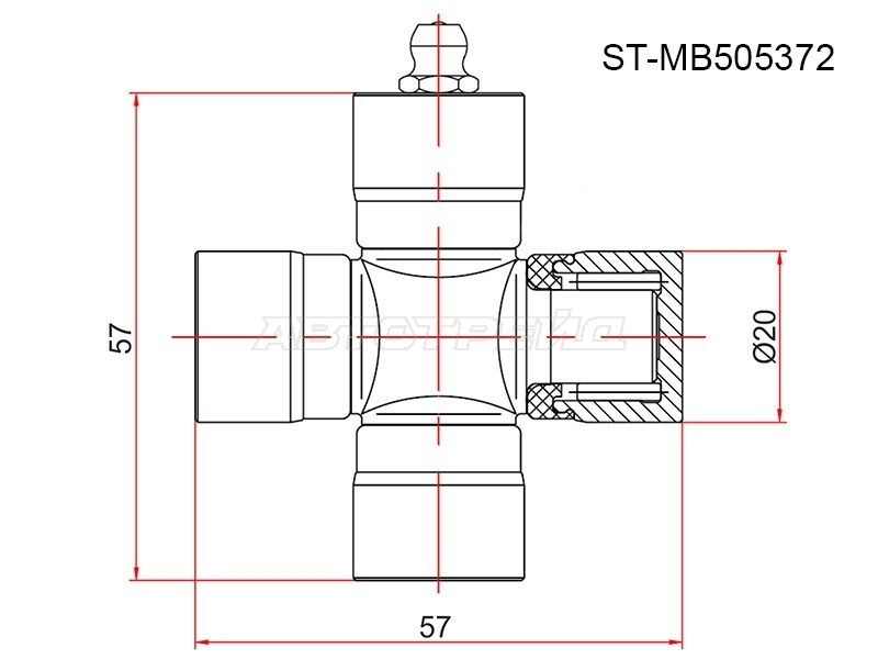 Крестовина карданного вала Mitsubishi Lancer 02-10 / Attrage 13-19
