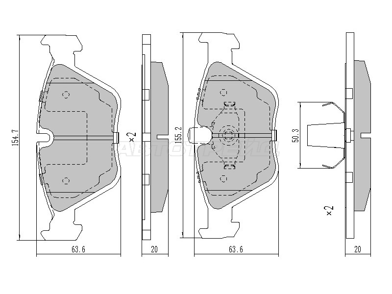 Колодки тормозные (Спереди) BMW 3-Series 90-01 / 5-Series 88-04
