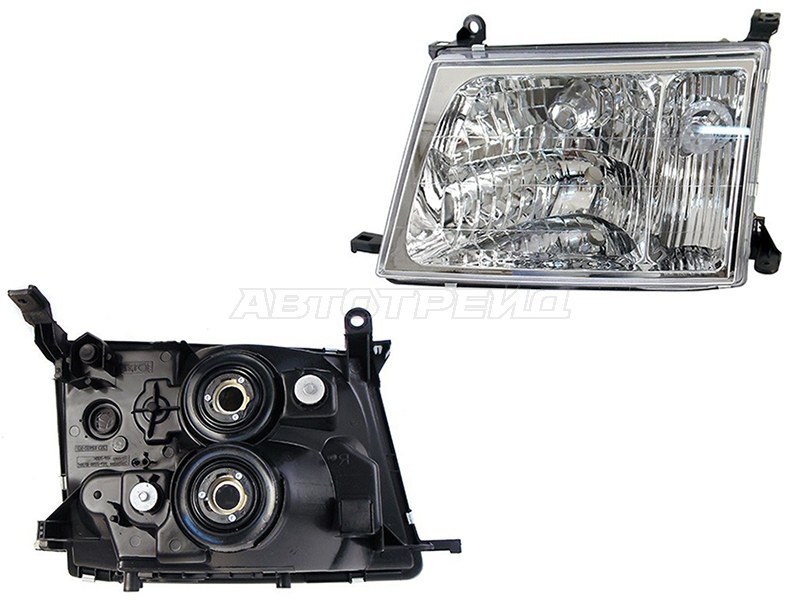 Фара Toyota Land Cruiser (J100) 98-02 (Слева/ Галоген/ Ручная регулировка)