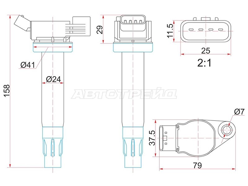 Катушка зажигания Lexus RX 03-09 / Toyota Camry Japan 01-06 3MZFE