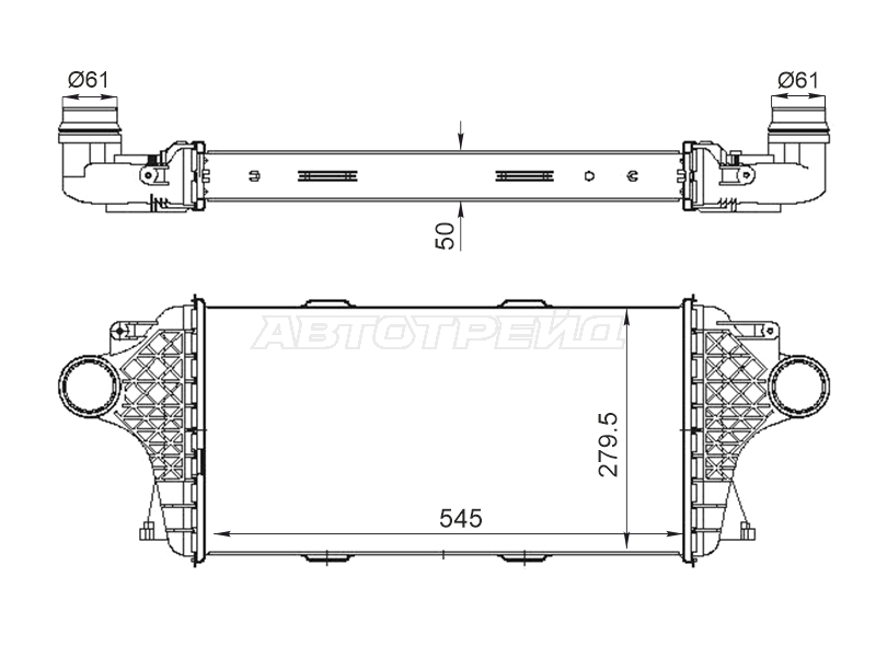 Интеркулер Mercedes-Benz M-Class 11-15 / GL-Class 12-15