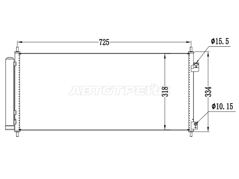 Радиатор кондиционера Honda Fit 07-13 / Freed 08-16