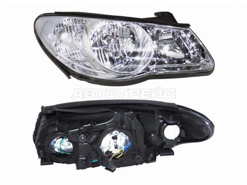 Фара Hyundai Elantra 06-12 / Avante 06-11 (Справа/ Галоген/ Ручная регулировка)