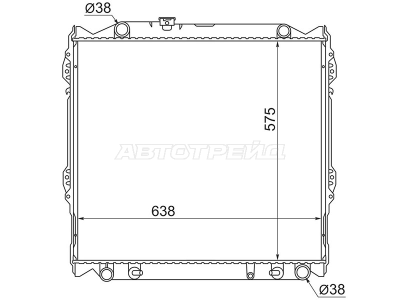 Радиатор Toyota Land Cruiser Prado (J90) 96-02 / 4Runner 95-02