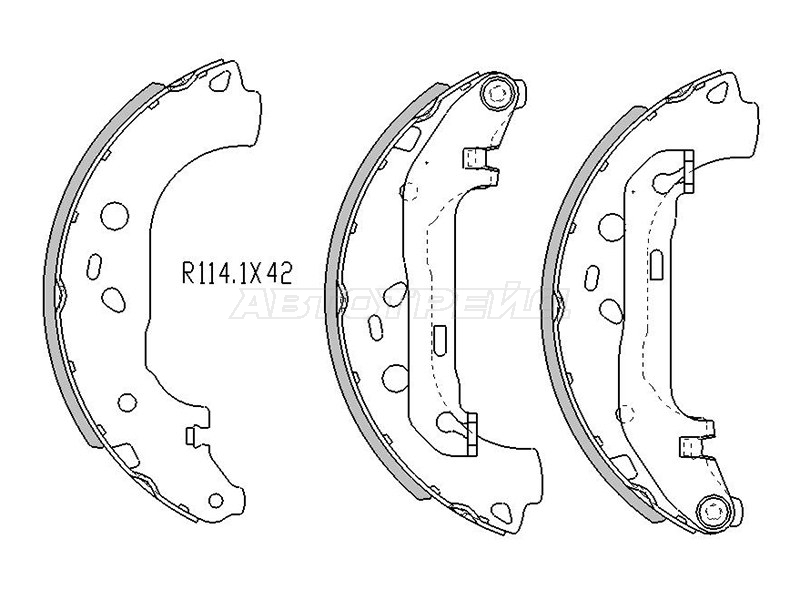 Колодки тормозные барабанные Ford Focus 04-11 / Mazda 3 03-09