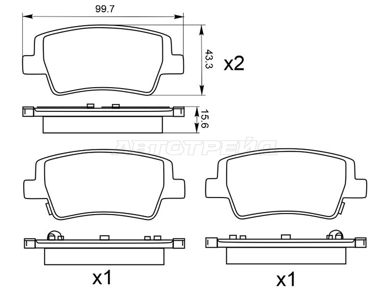 Колодки тормозные (Сзади) Hyundai Elantra 20-