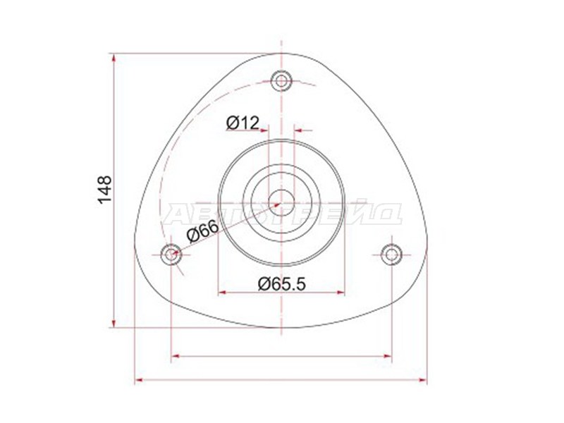 Опора передней стойки Honda HR-V 98-07 / Stepwgn 01-05 (Спереди/ Справа=Слева)