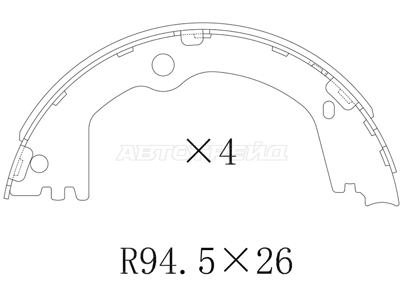 Колодки тормозные барабанные (Сзади/ Стояночный тормоз) Hyundai Santa Fe 12-19 / Kia Sorento 09-13