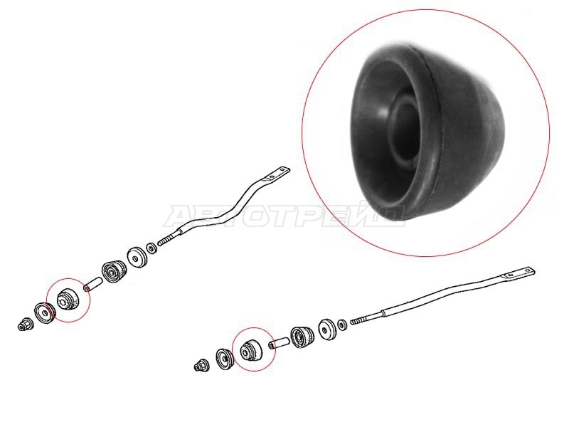 Втулка реактивной тяги Honda Accord 93-03 / Acura TL 96-03