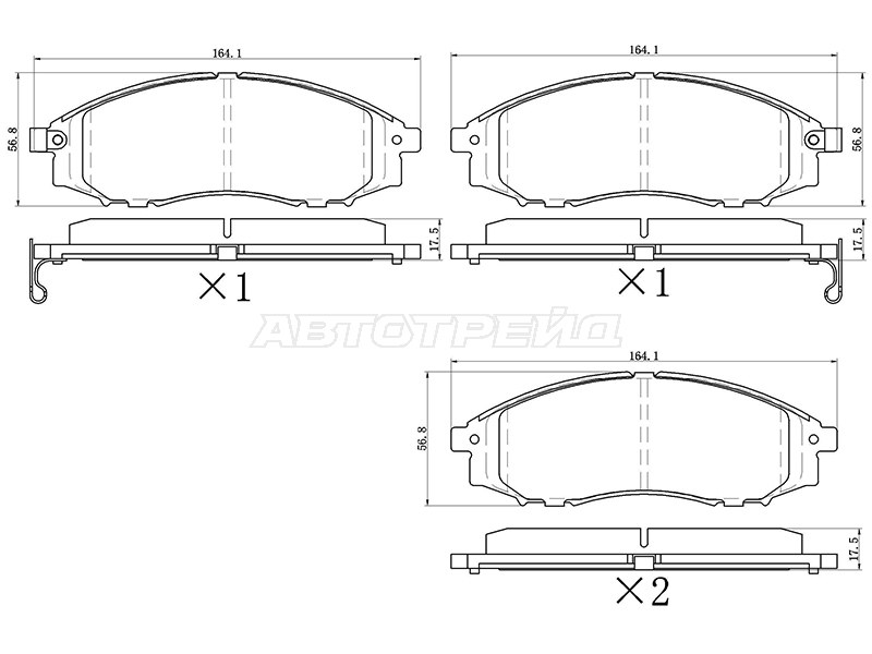 Колодки тормозные (Спереди) Nissan Pathfinder 95-09 / Navara 98-15