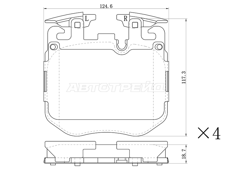 Колодки тормозные (Спереди) BMW 3-Series 18- / 5-Series 16-24