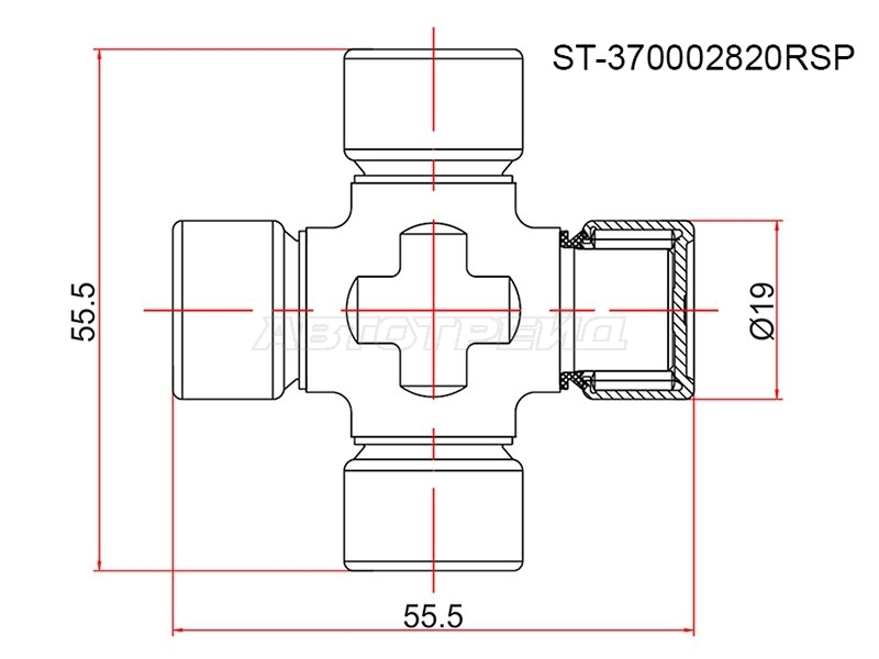 Крестовина карданного вала Renault Duster 10-21 / Kaptur 16-20